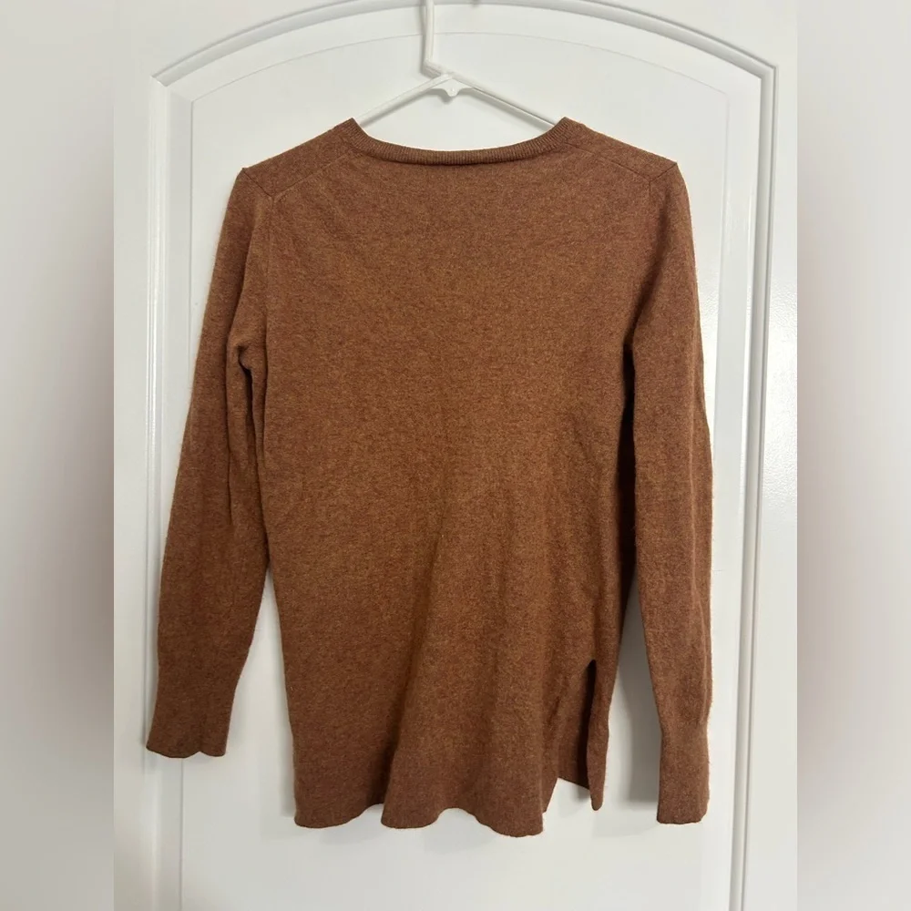 J. Crew Wool-Blend V-Neck Tunic Sweater size small fall preppy cozy